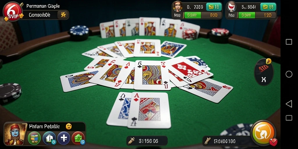 Tampilan gameplay Gaple yang seru dan interaktif di 6SVIP.
