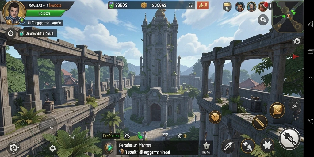 Tampilan seru gameplay 88BOS menara pertahanan yang menegangkan.