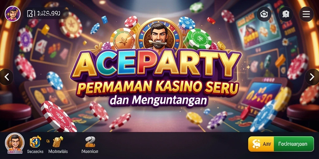 Gameplay seru dalam ACEPARTY dengan berbagai jenis permainan Kasino.