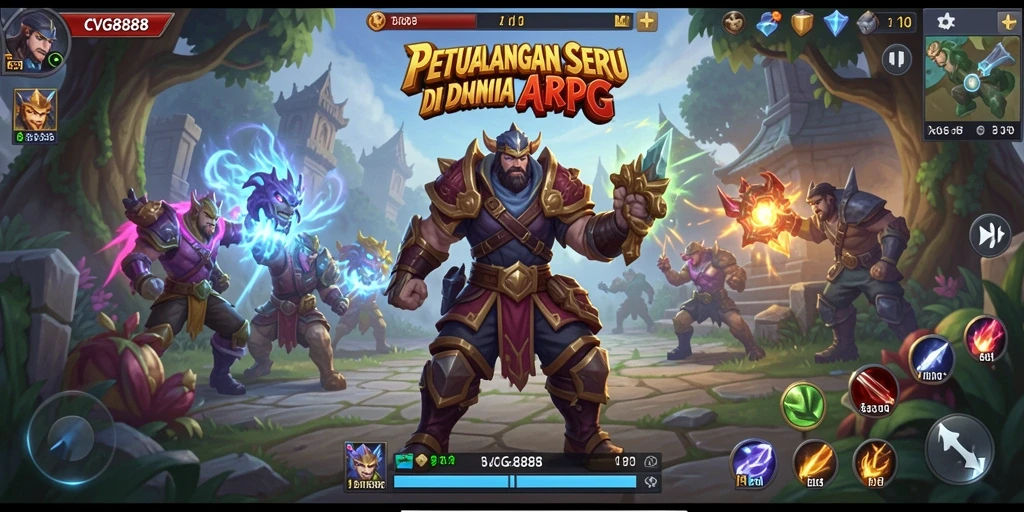Screenshot menunjukkan aksi seru dalam gameplay ARPG CVG8888.