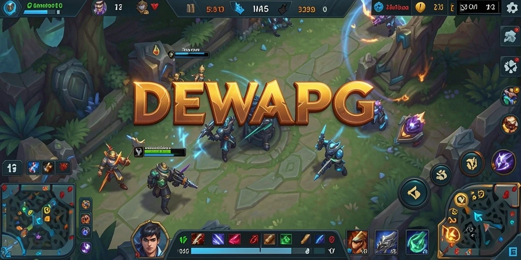 Tangkapan layar DEWAPG yang menunjukkan aksi pertarungan tim.