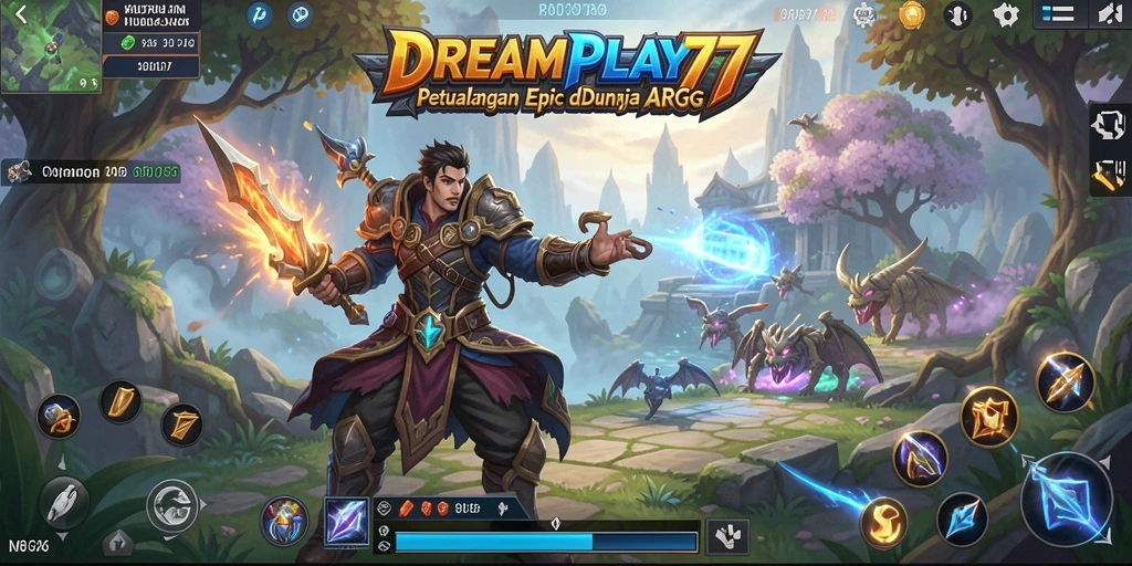 Screenshot gameplay <strong>DREAMPLAY77</strong> menampilkan aksi seru dalam pertempuran ARPG.