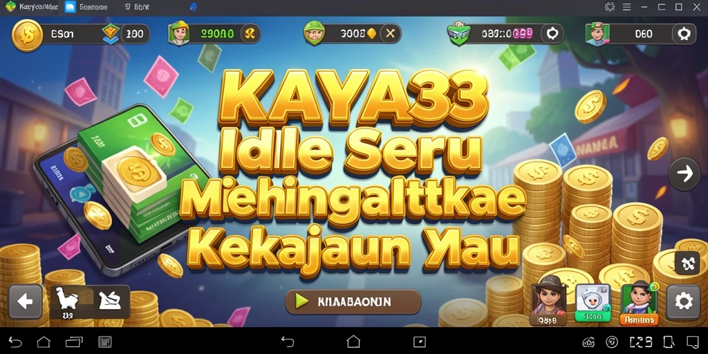 Tampilan gameplay KAYA33 yang menunjukkan pengumpulan kekayaan secara Idle.