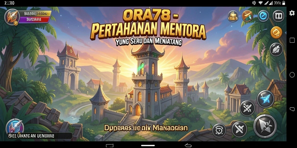 Gameplay seru ORA78 dalam pertahanan menara.