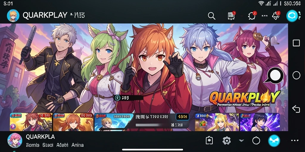 Tampilan menarik dari gameplay Anime di QUARKPLAY.