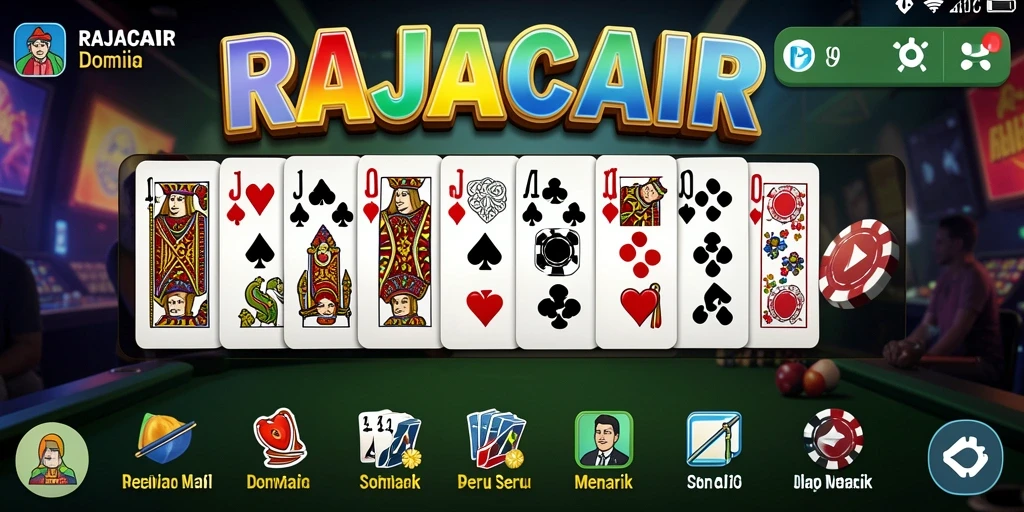 Tampilan gameplay dominos yang seru dan interaktif di RAJACAIR.