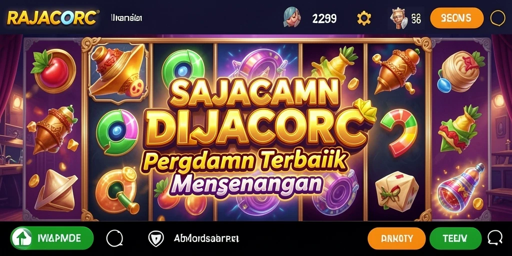 Tampilan menarik saat bermain RAJACORC dengan efek visual memukau.