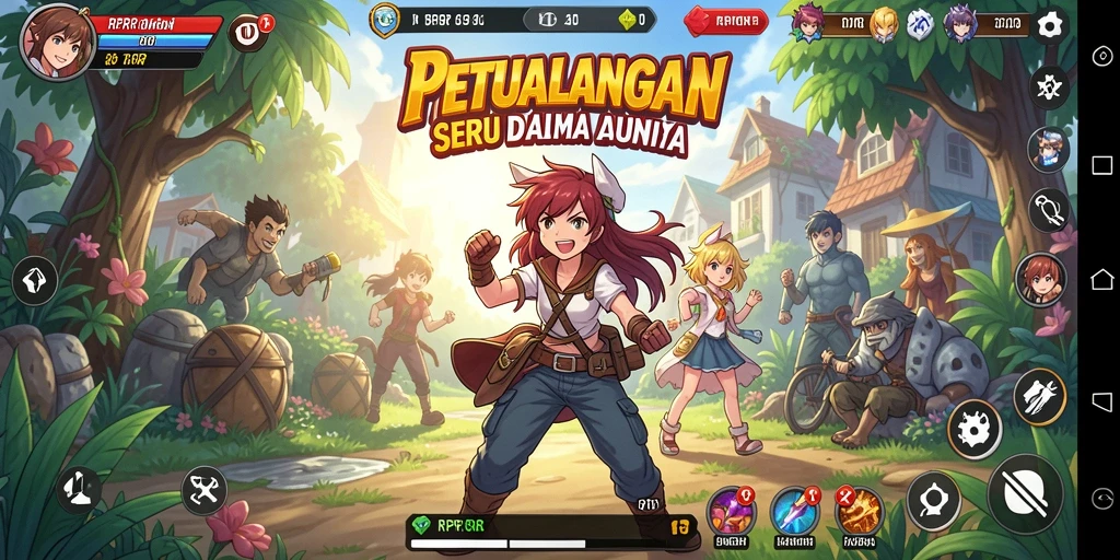 Tampilan menarik dari gameplay RPRR yang penuh warna.