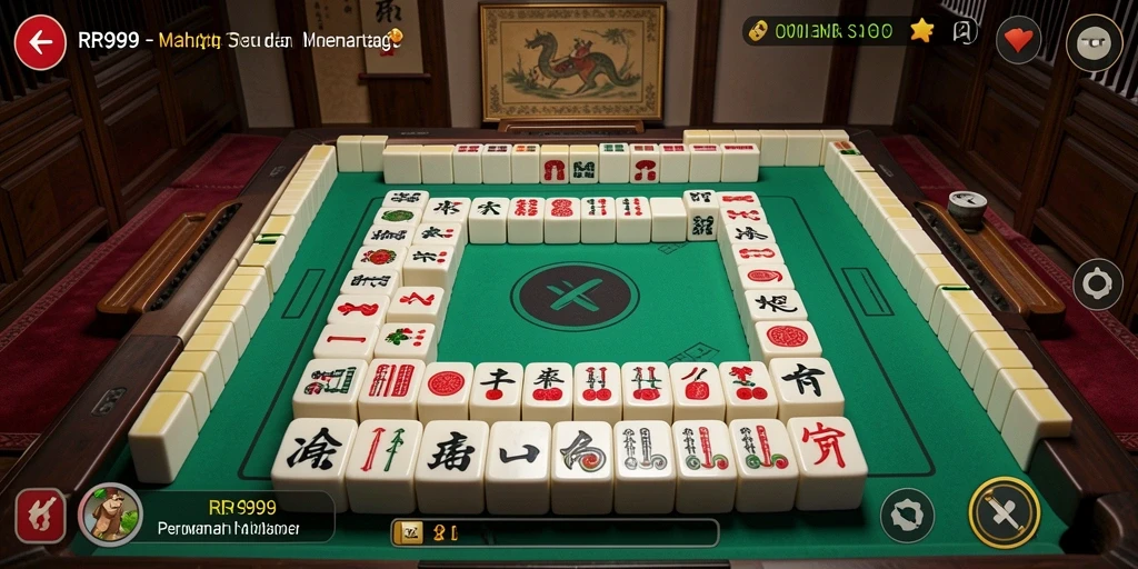 Screenshot utama <strong>RR999</strong> menampilkan gameplay seru permainan Mahjong.