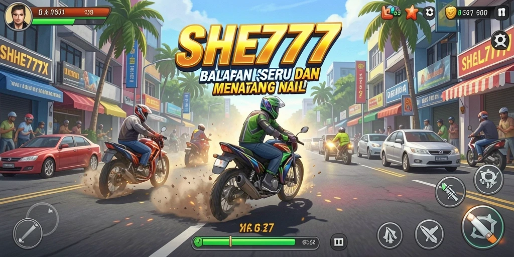 Gameplay Racing yang seru dan menantang di SHE777.