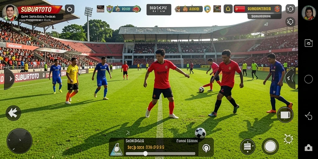 Tampilan menarik dari gameplay SUBURTOTO saat pertandingan sepak bola.