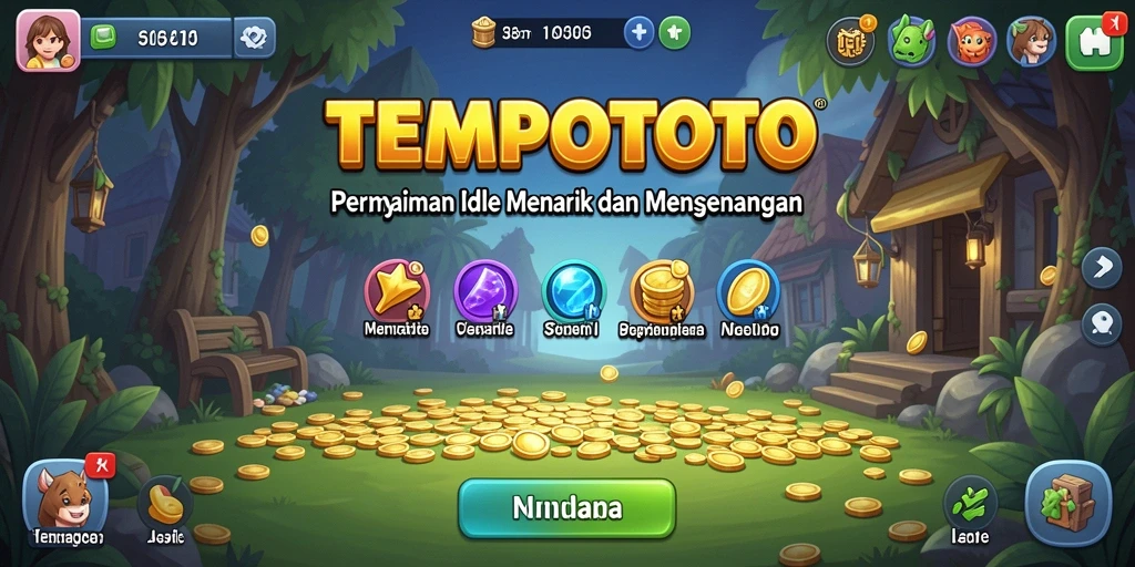 Tampilan gameplay TEMPOTOTO yang mengasyikkan dan penuh warna.