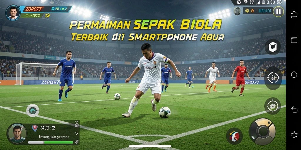 Tangkapan layar menunjukkan aksi intens permainan sepak bola.